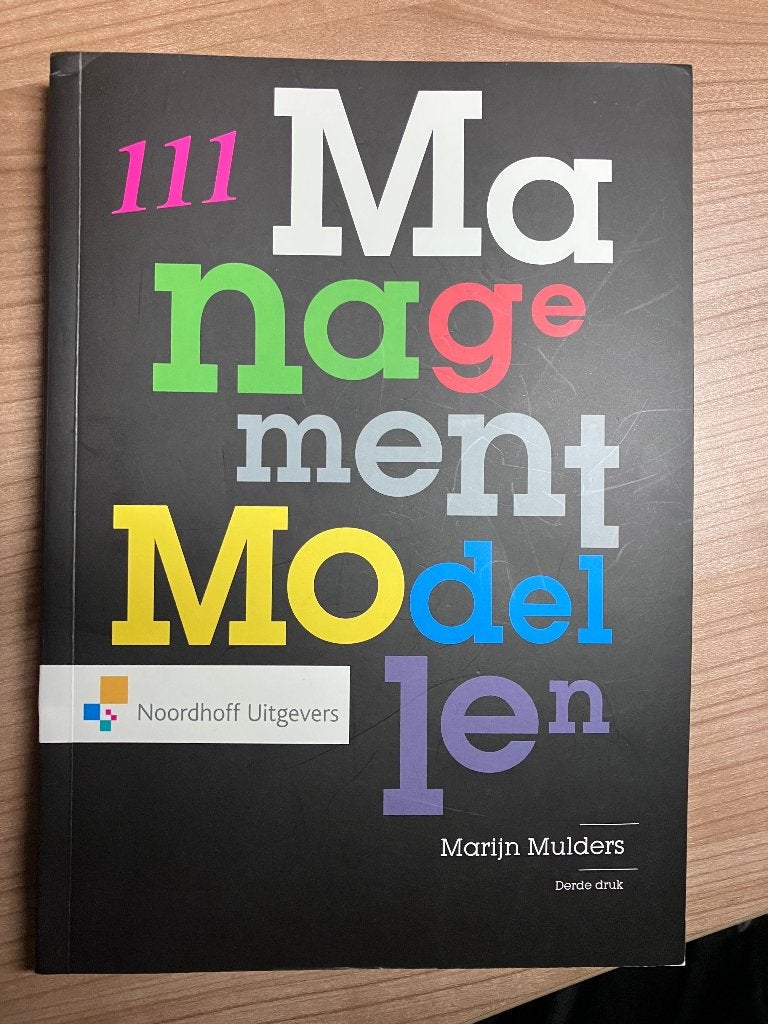 Management modellen, Zo goed als nieuw, Noordhoff Uitgevers, Beta, HBO