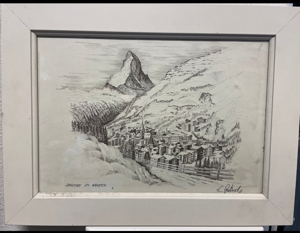 Schilderij Zermatt, Ophalen