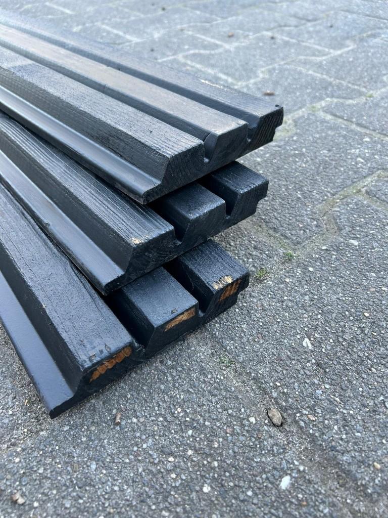 Zwarte gevelbekleding - Rhombus - Modiwood, Doe-het-zelf en Verbouw, Hout en Planken, 25 tot 50 mm, Nieuw, Ophalen of Verzenden
