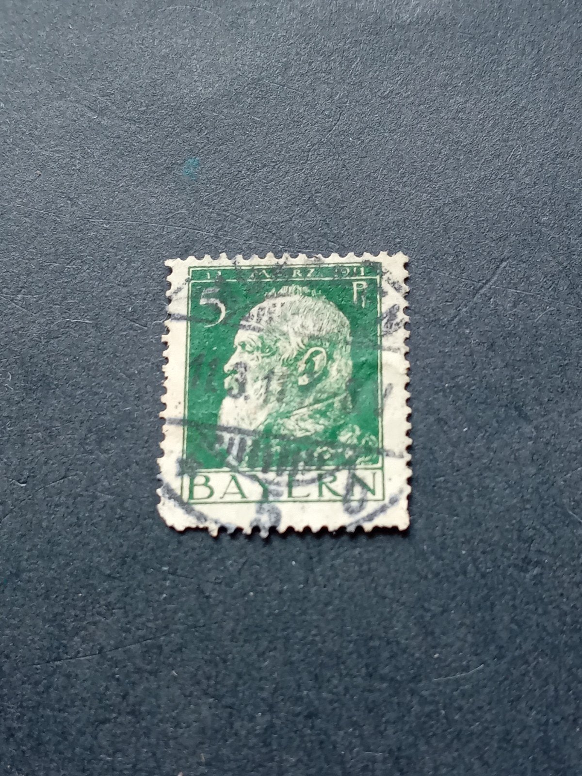 Zeldzame postzegel Bayern 5 Pfennig 1911, Postzegels en Munten, Ophalen of Verzenden, Overige landen