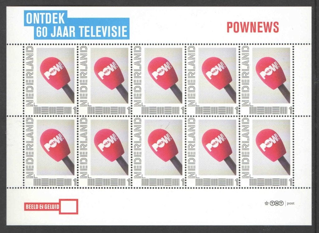 Postzegels Ontdek 60 jaar Televisie: Pownews, Postzegels en Munten, Postzegels | Nederland, Ophalen of Verzenden, Na 1940, Postfris
