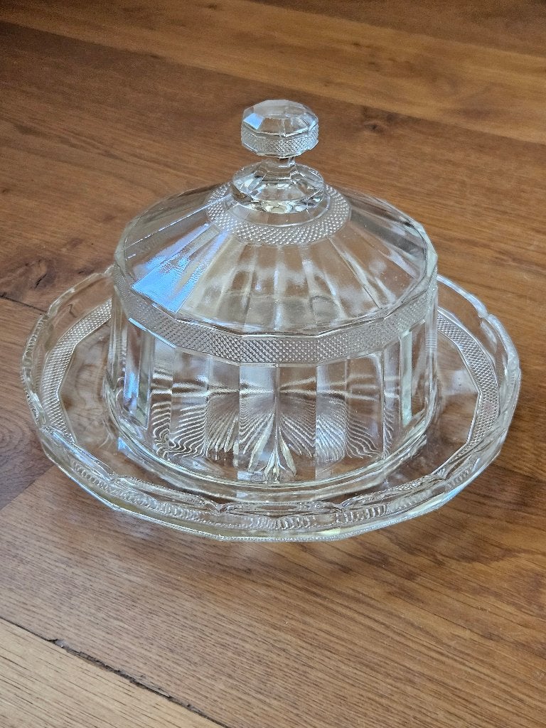 Vintage Glazen kaasstolp Elegant Design, Ophalen of Verzenden