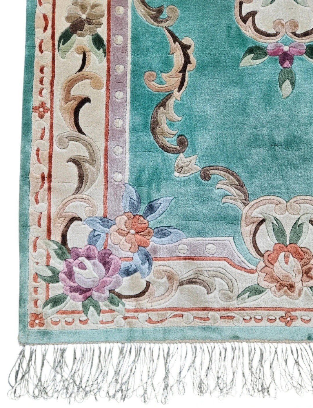 Handgeknoopt oriental zijde tapijt Aubusson mint 93x153cm, Crème, Www.hypepopup.nl, Zo goed als nieuw, Www.hypepopup.nl