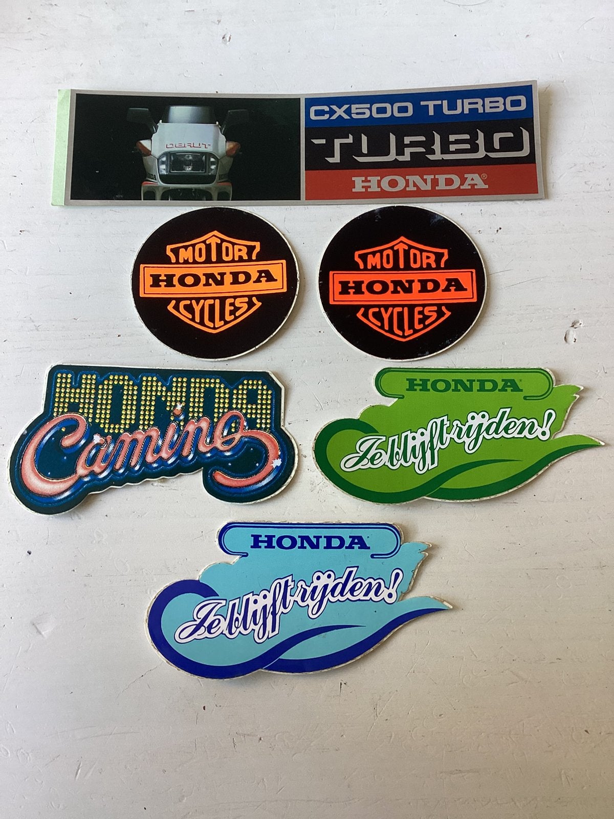 6 stickers Honda, Verzamelen, Verzenden, Zo goed als nieuw, Auto of Motor