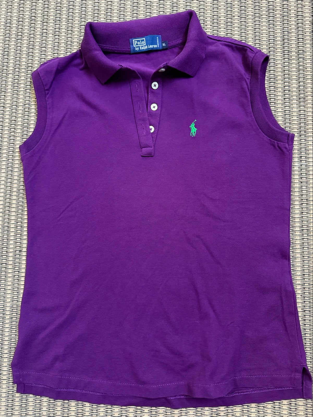 Polo Ralph Lauren mouwloze polo paars XL, Kleding | Dames, Paars, Maat 46/48 (XL) of groter, Ophalen of Verzenden, Zo goed als nieuw
