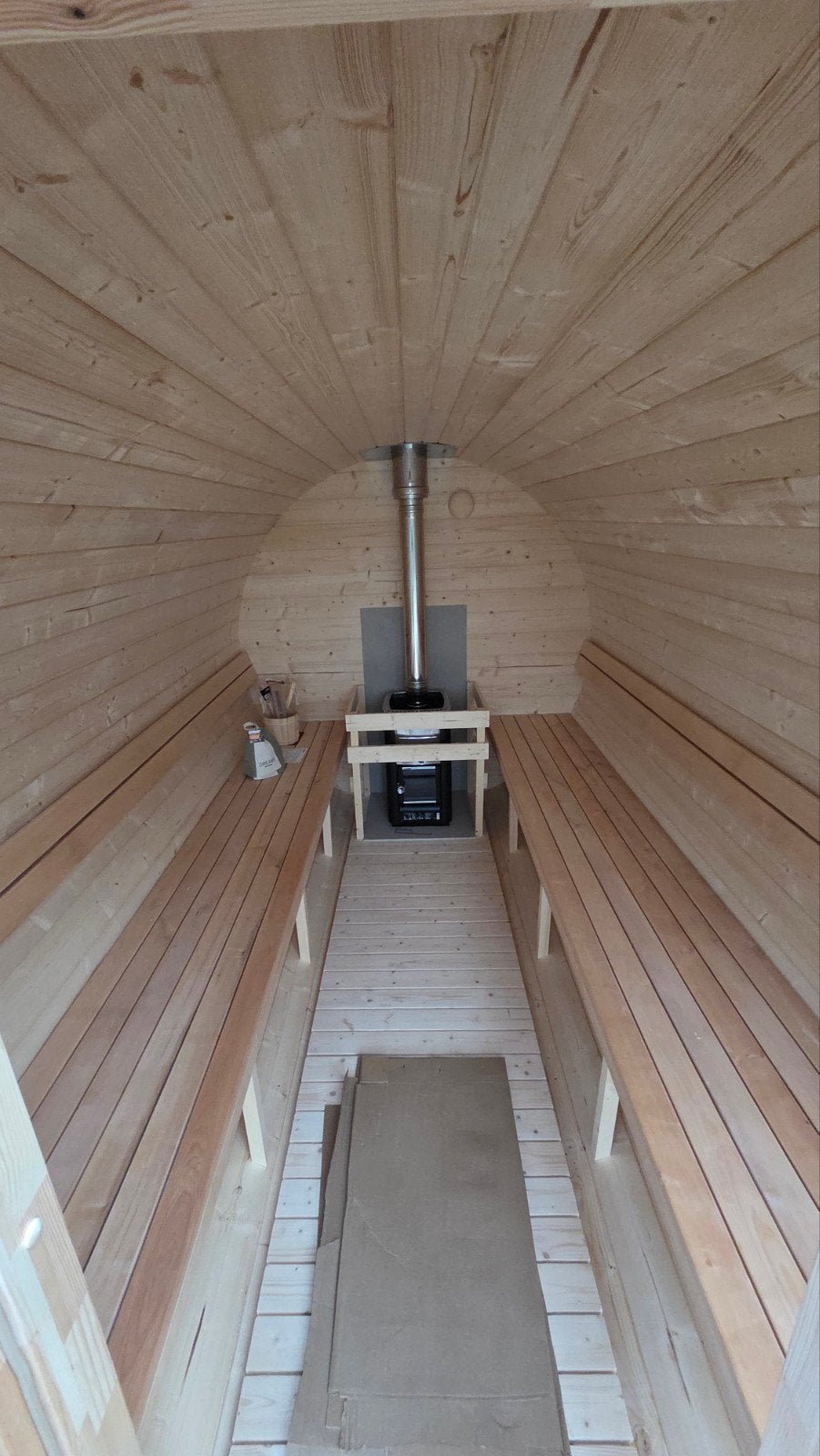 3,5M Barrel Sauna Gratis Levering en Plaatsing - 10% KORTING, Ophalen of Verzenden, Nieuw, Complete sauna
