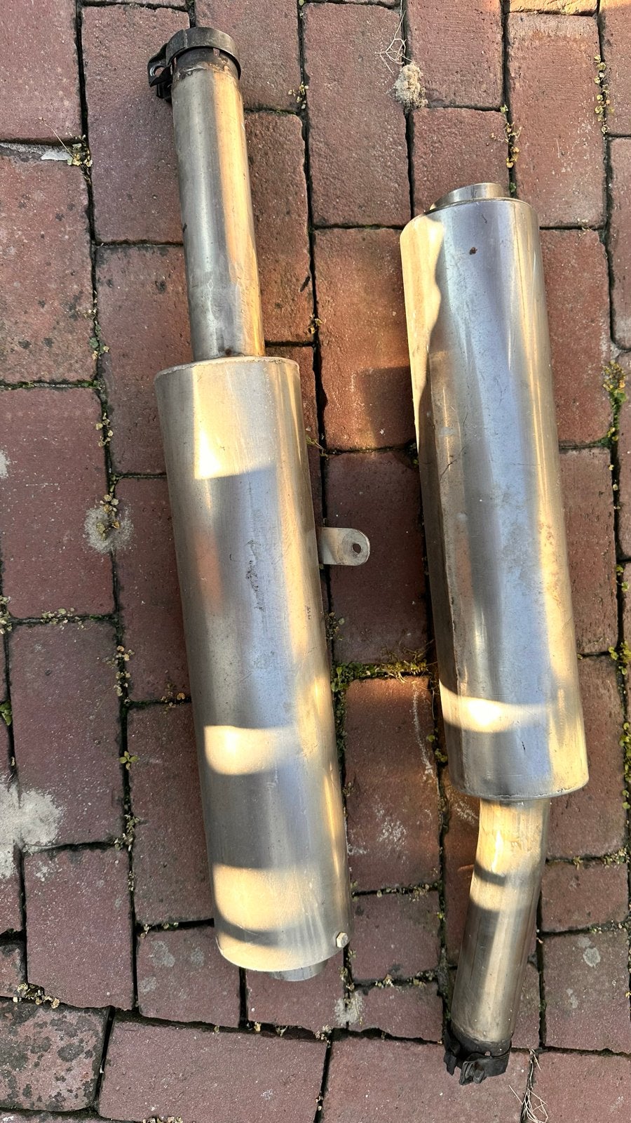 RVS uitlaten voor Yamaha FJ1200 (zelfbouw), Motoren, Ophalen, Gebruikt
