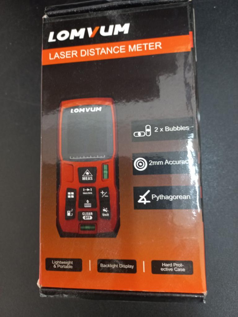 LOMVUM Laser Afstandsmeter - Nauwkeurig en Draagbaar, Ophalen of Verzenden, Nieuw, Afstand