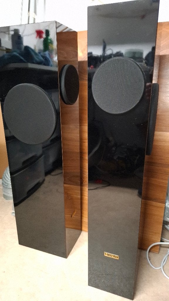Prachtige Hepta luidspreker boxen., Stereo speakers, Gebruikt, 60 tot 120 watt, Geschikt voor surround/home cinema