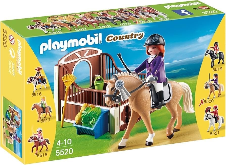 Playmobil 5520 Paardenstal met Ruiter - Complete set, Gebruikt, Gebouw, Complete set, Ophalen of Verzenden