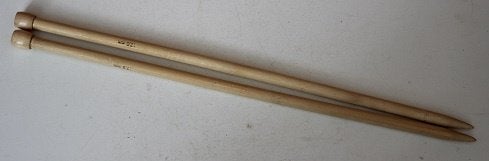 houten breinaalden 12 mm lengte 45 cm 132701, Hobby en Vrije tijd, Ophalen of Verzenden, Zo goed als nieuw, Breien, Naald