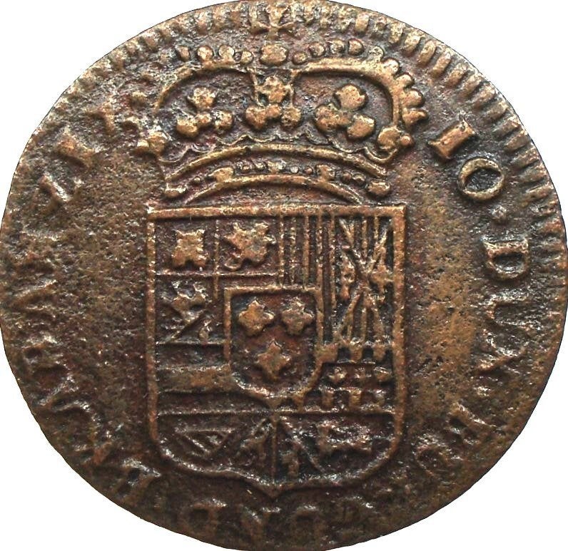 Spaanse Nederlanden - Namen liard 1710 (zeldzaam), Ophalen of Verzenden, Vóór koninkrijk, Overige waardes, Losse munt