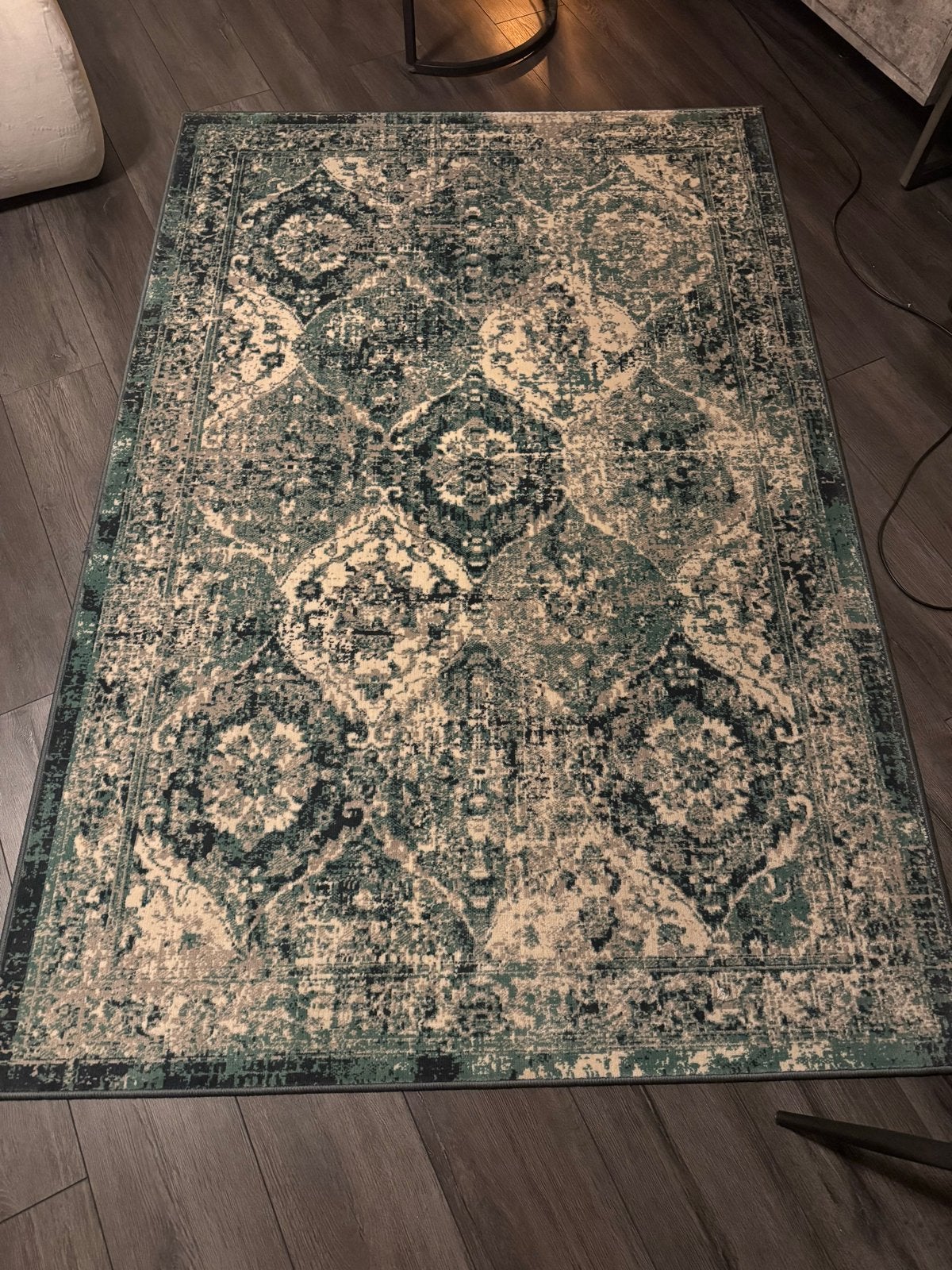 IKEA VONSBAK vloerkleed groen/beige 133x195 cm, Ophalen, 150 tot 200 cm, 200 cm of meer, Zo goed als nieuw