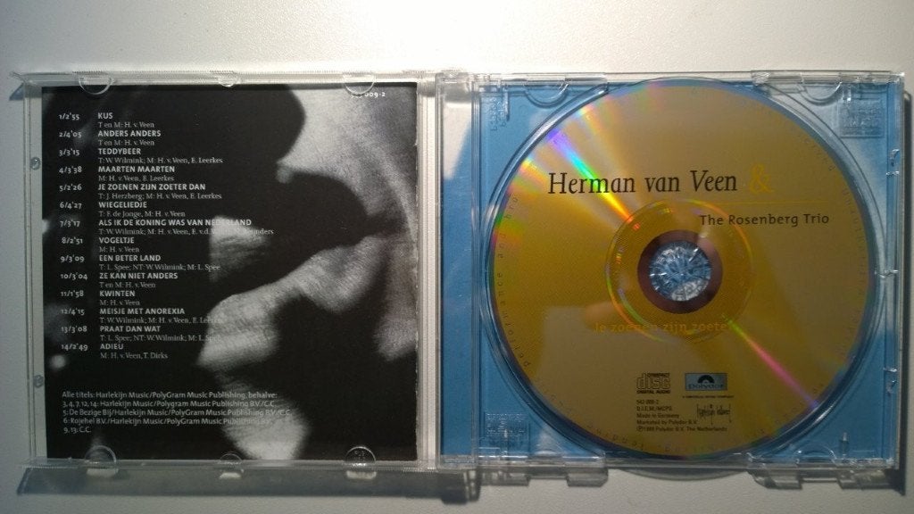 Herman van Veen & The Rosenberg Trio - Je Zoenen Zijn Zoeter, Ophalen of Verzenden, Zo goed als nieuw, Pop, Album