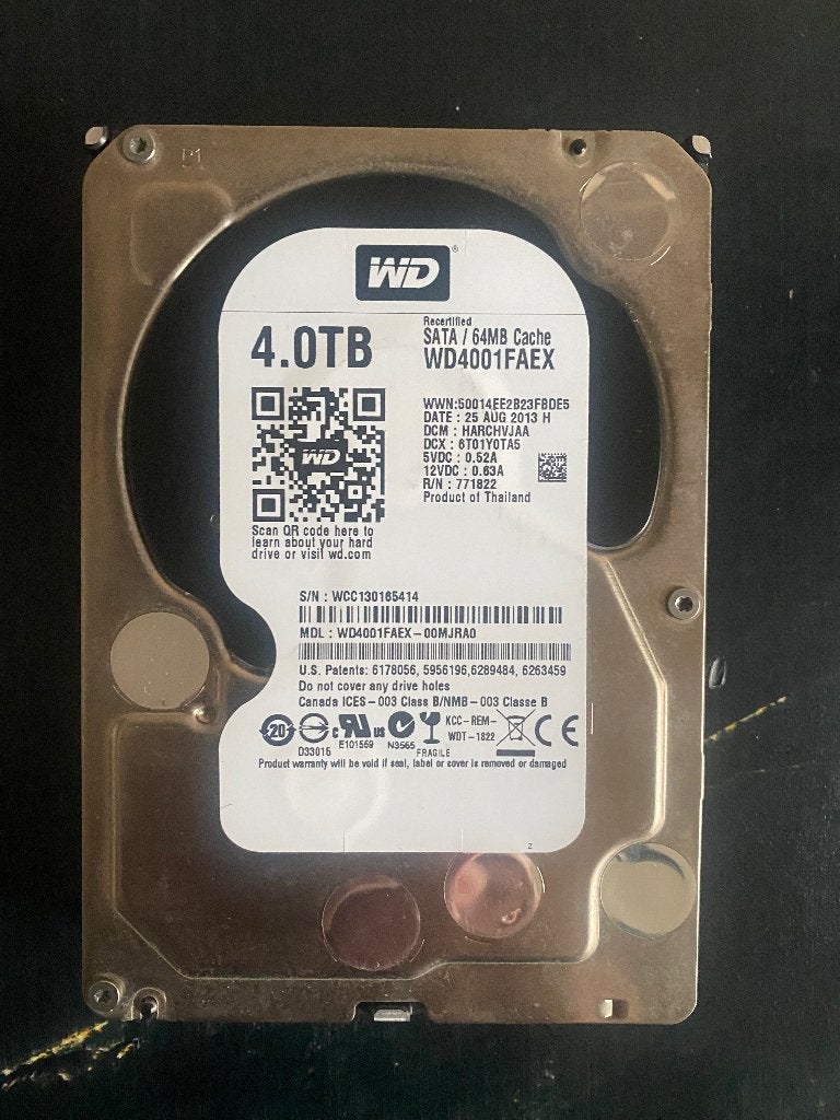 WD black 4 TB HDD, Computers en Software, Intern, Gebruikt, Desktop, 4TB