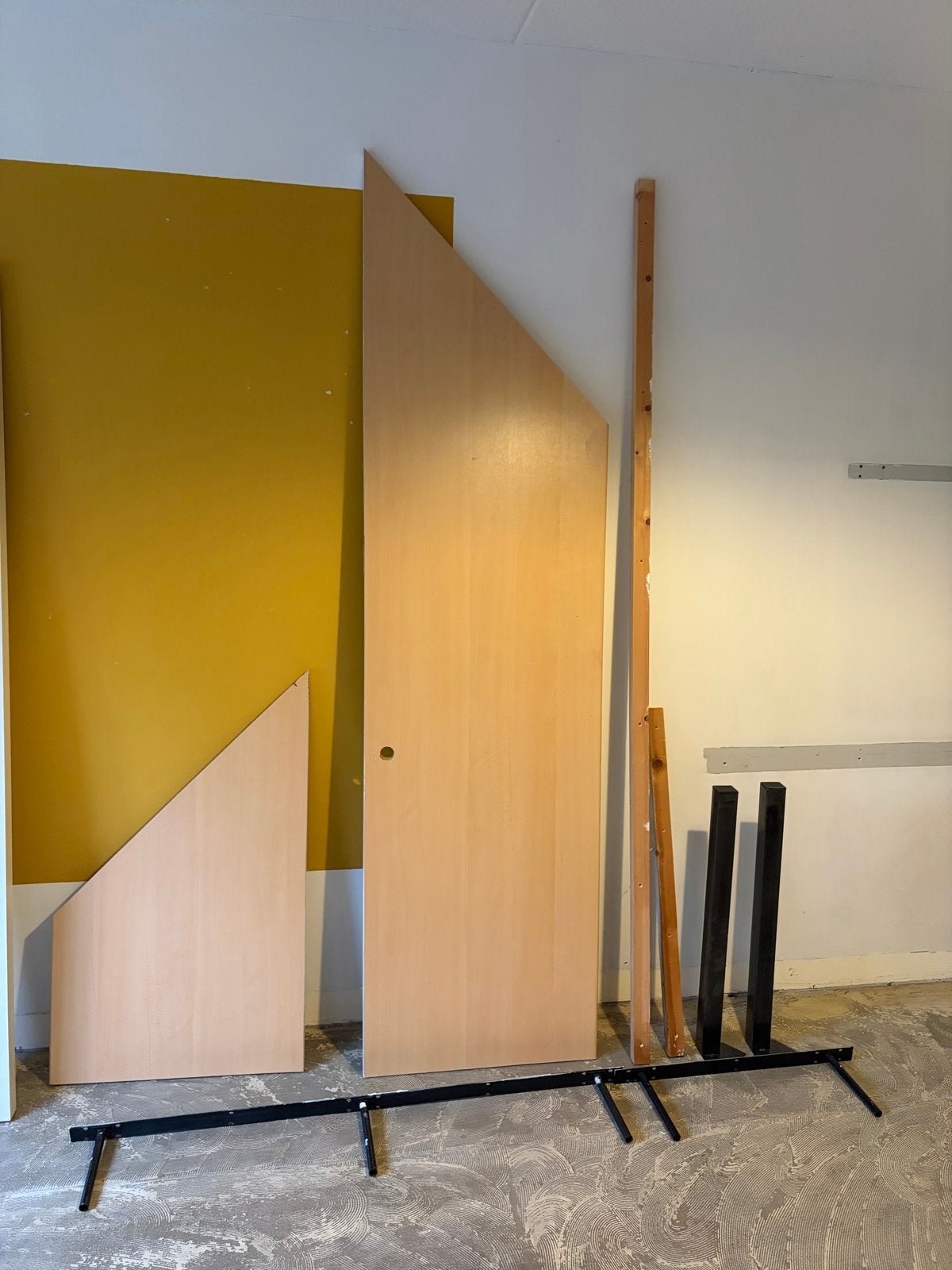 Houten hoekbureau onderdelen, Ophalen, Gebruikt