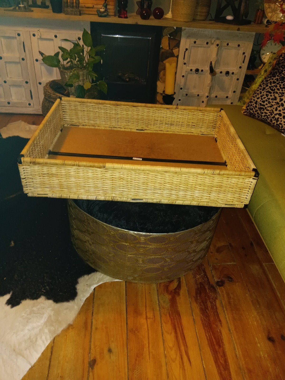 2x rieten manden voor onder bed, Ophalen, 50 tot 100 cm, Minder dan 50 cm