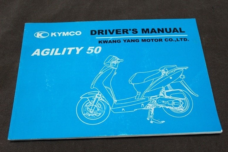 Kymco Agility 50 scooter driver's manual instructie boekje, Ophalen of Verzenden, Zo goed als nieuw