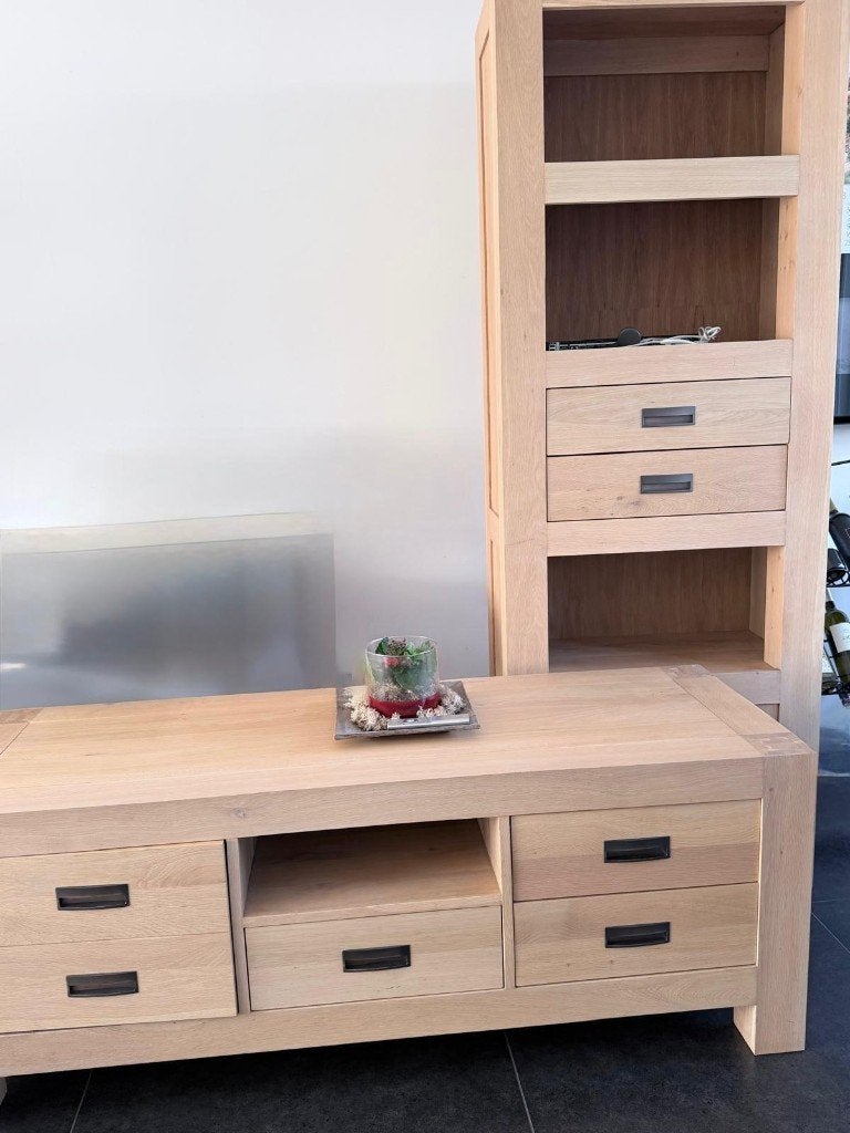 tv meubel, kast en salontafel set, hout, Huis en Inrichting, Ophalen, Gebruikt, 200 cm of meer, 150 tot 200 cm