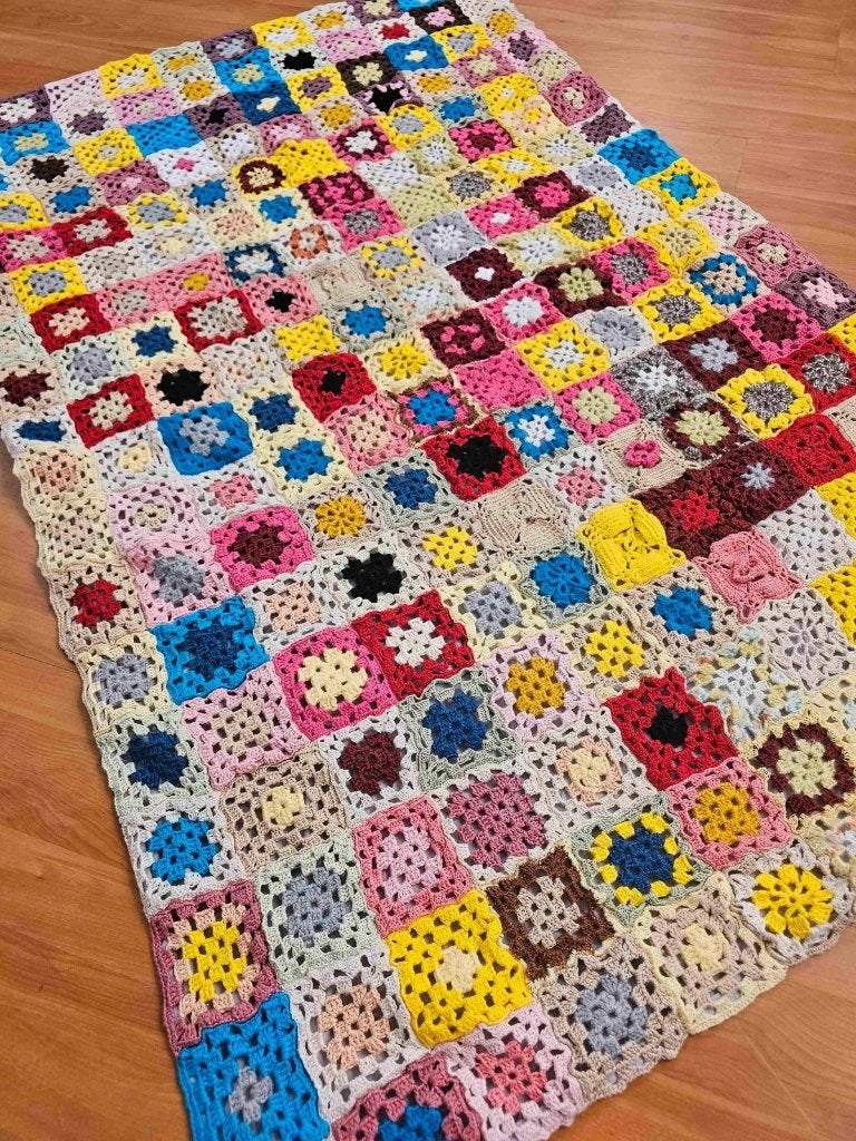 Vrolijke granny square 142/90 cm, Djt@dejuistetoon.eu, Ophalen of Verzenden, Zo goed als nieuw, DJT De Juiste Toon