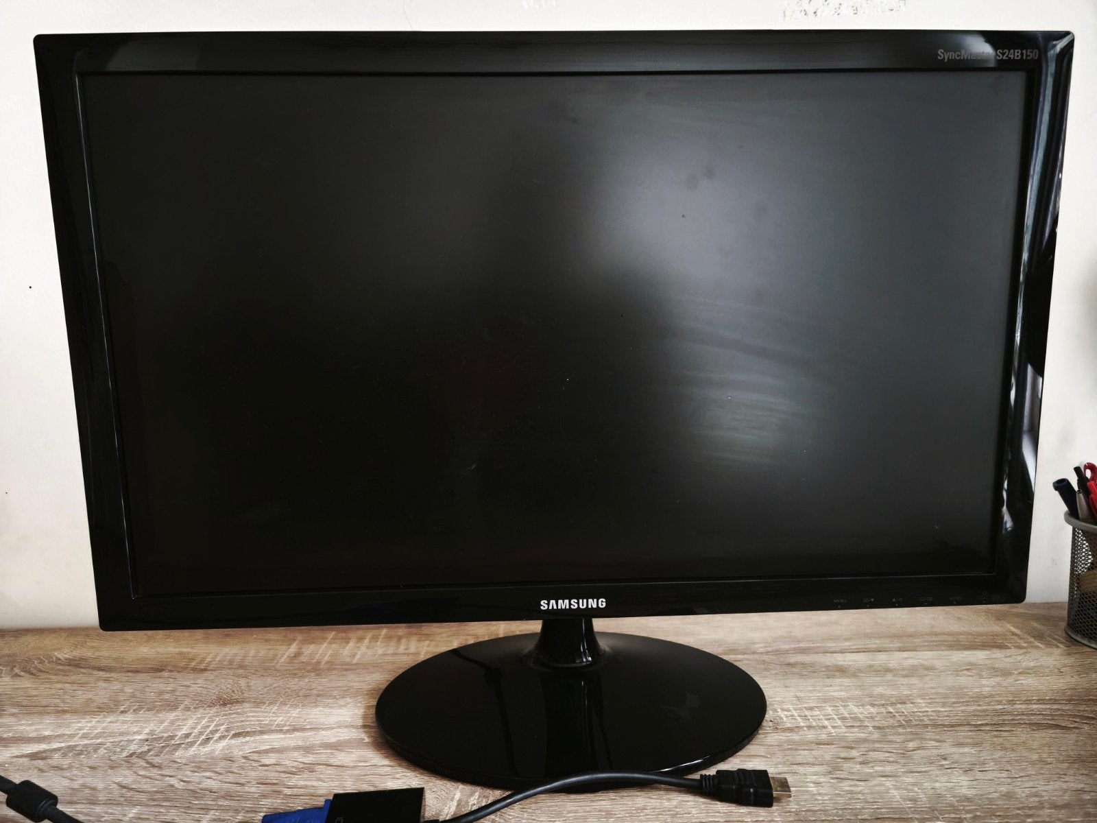 Samsung SyncMaster S24B150 24 inch monitor + HDMI adapter, DVI, Ophalen of Verzenden, Zo goed als nieuw, Samsung