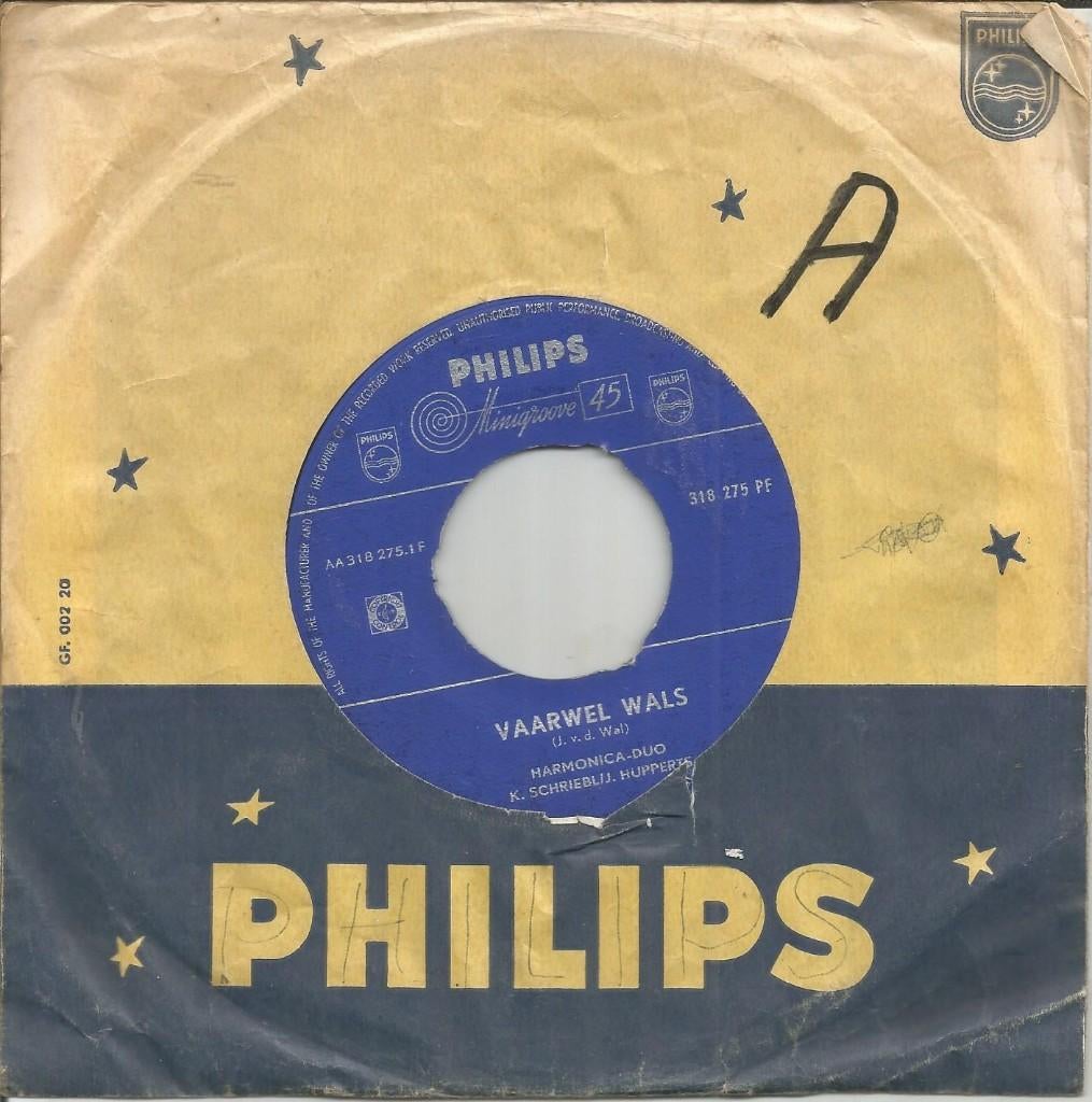 K. Schriebl / J. Hupperts – Vaarwel wals (1959), Gebruikt, Ophalen of Verzenden, Levenslied of Smartlap, Voor 1960