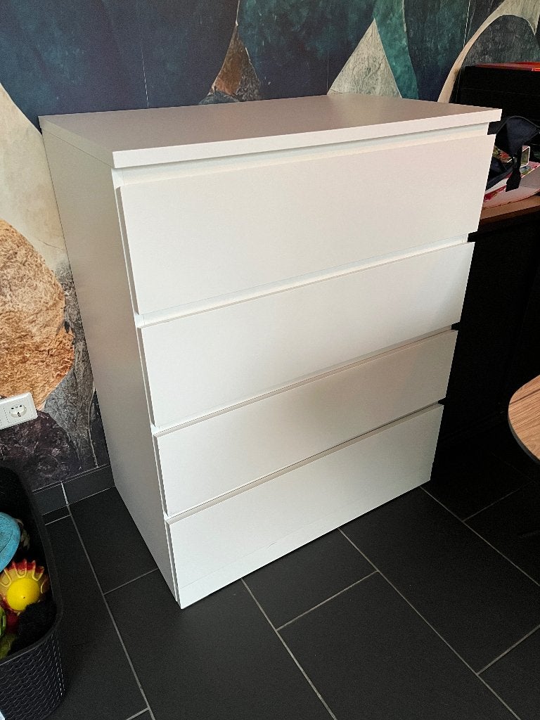 Ikea MALM Ladenkast 4 lades ZGAN, Huis en Inrichting, Ophalen, 100 tot 150 cm, 50 tot 100 cm, Zo goed als nieuw