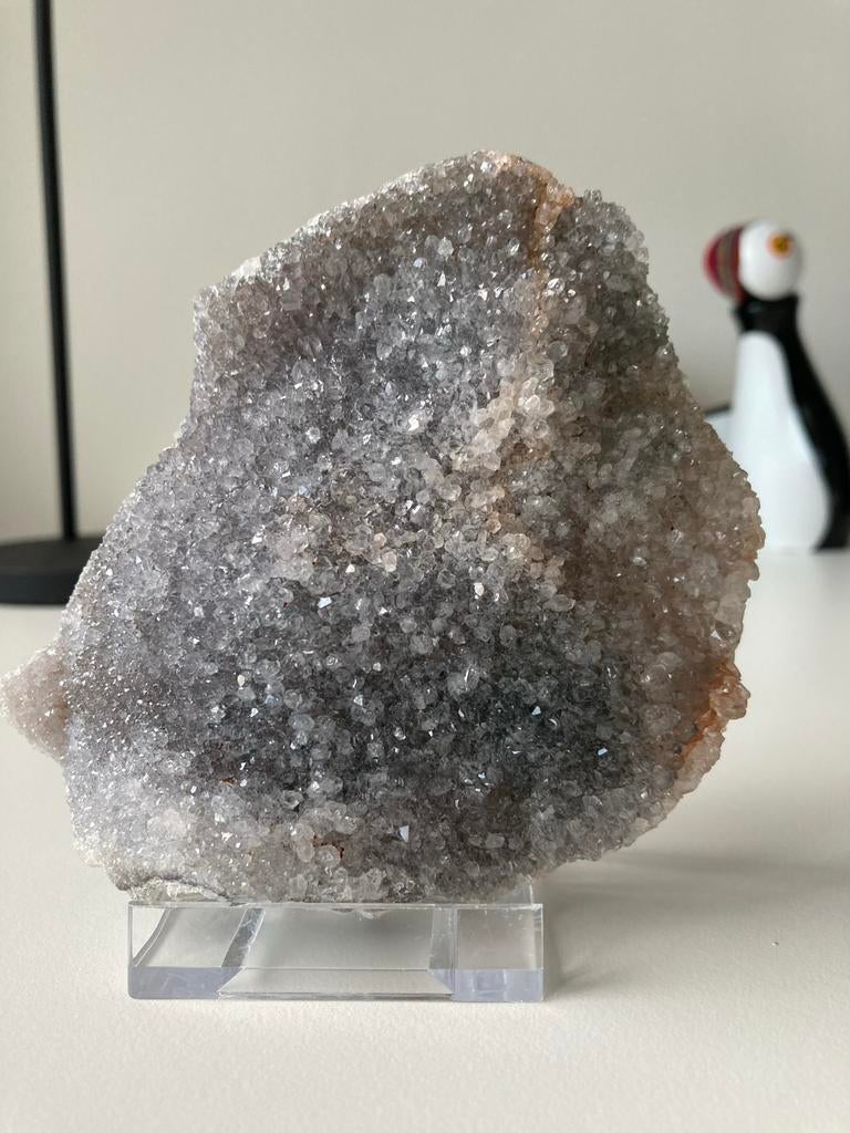 Druzy Kwarts op agaat, Ophalen of Verzenden, Mineraal