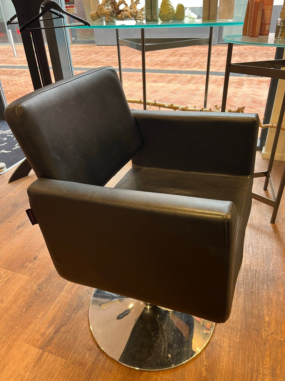 Kappersstoel en wastafel set - Zwart, Huis en Inrichting, Stoelen, Ophalen