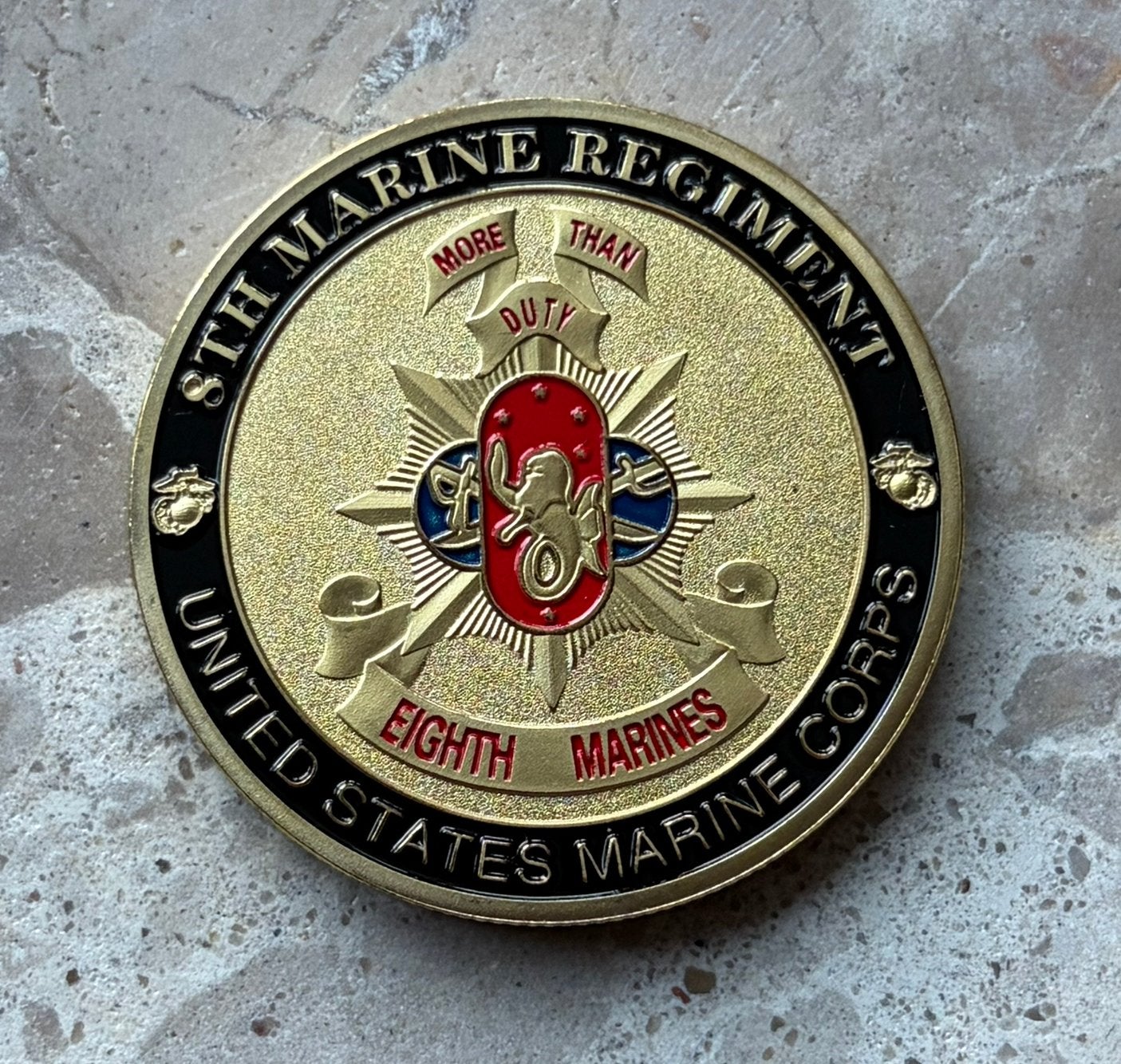 US Marine Corps 8th marine regiment coin, Verzamelen, Militaria | Algemeen, Verzenden, Marine, Amerika, Embleem of Badge