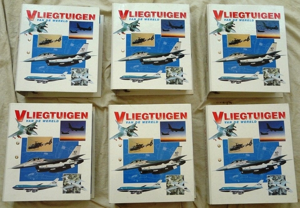Lot Ringmappen Vliegtuigen vd Wereld Compleet, 6 stuks, 1995, Verzamelen, Luchtvaart en Vliegtuigspotten, Ophalen of Verzenden