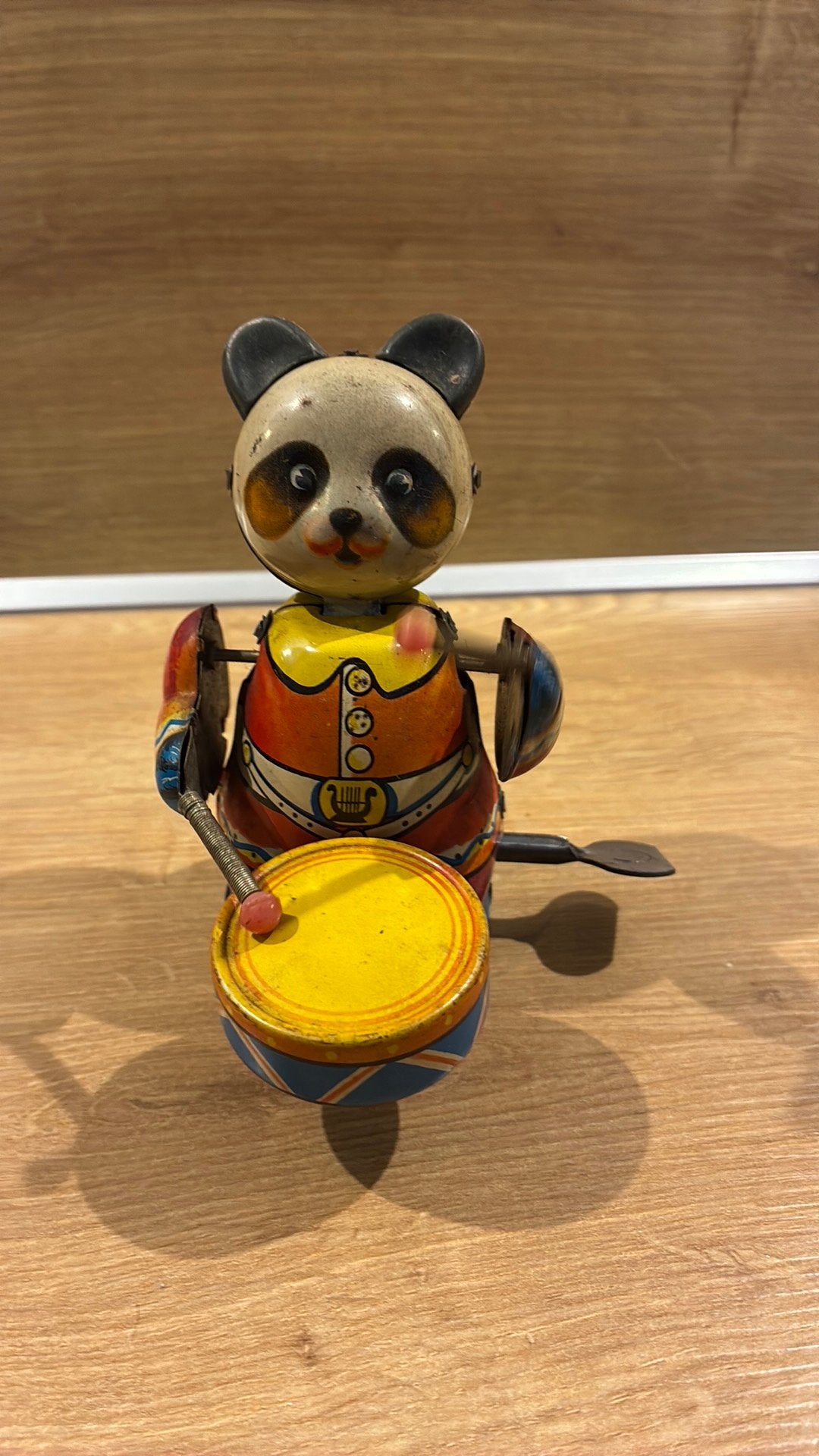 Blikken opwinbare trommelende panda china 60/70-er jaren, Ophalen of Verzenden