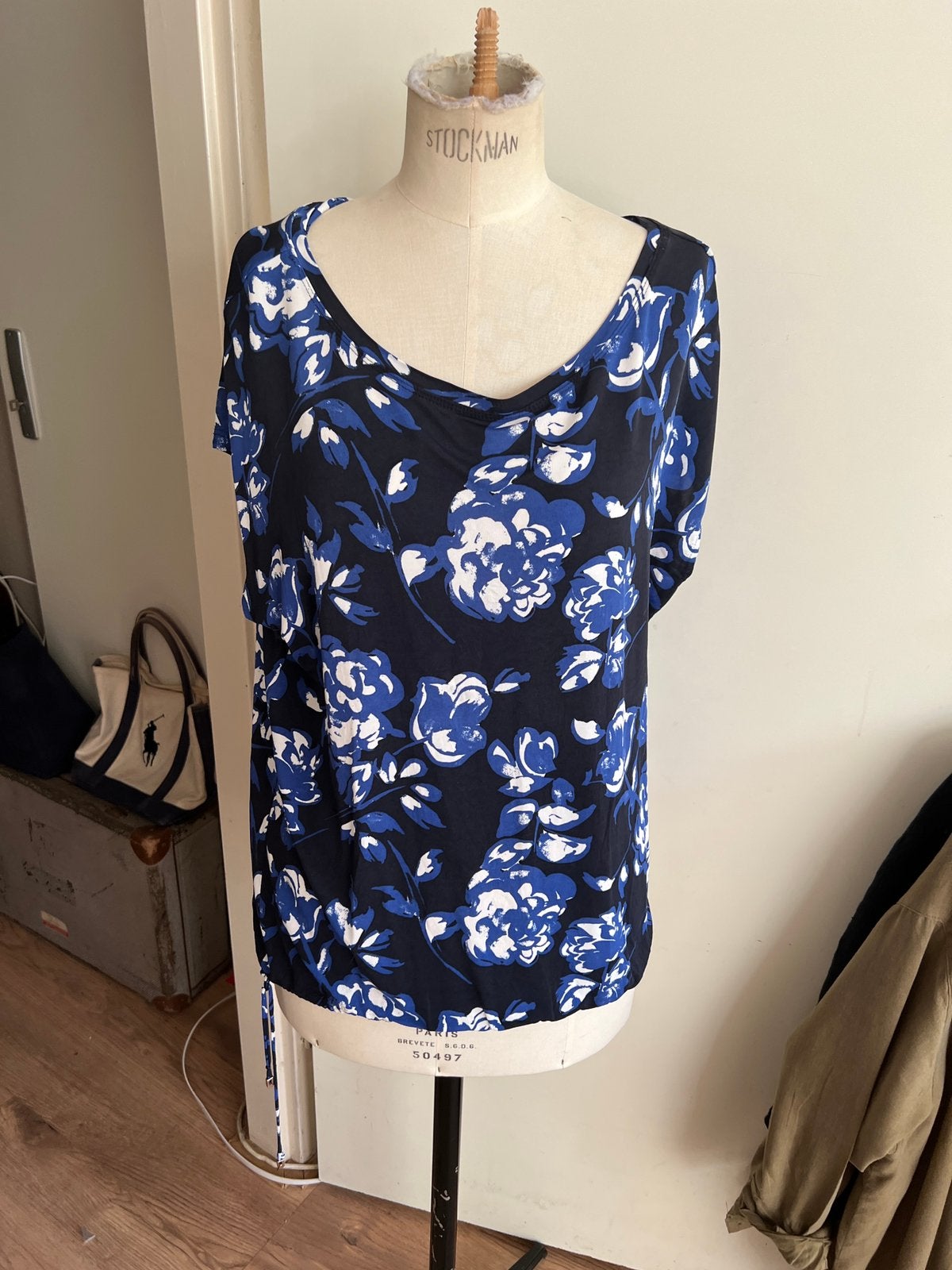 Claudia strater blouse, Verzenden, Zo goed als nieuw, Maat 38/40 (M), Korte mouw