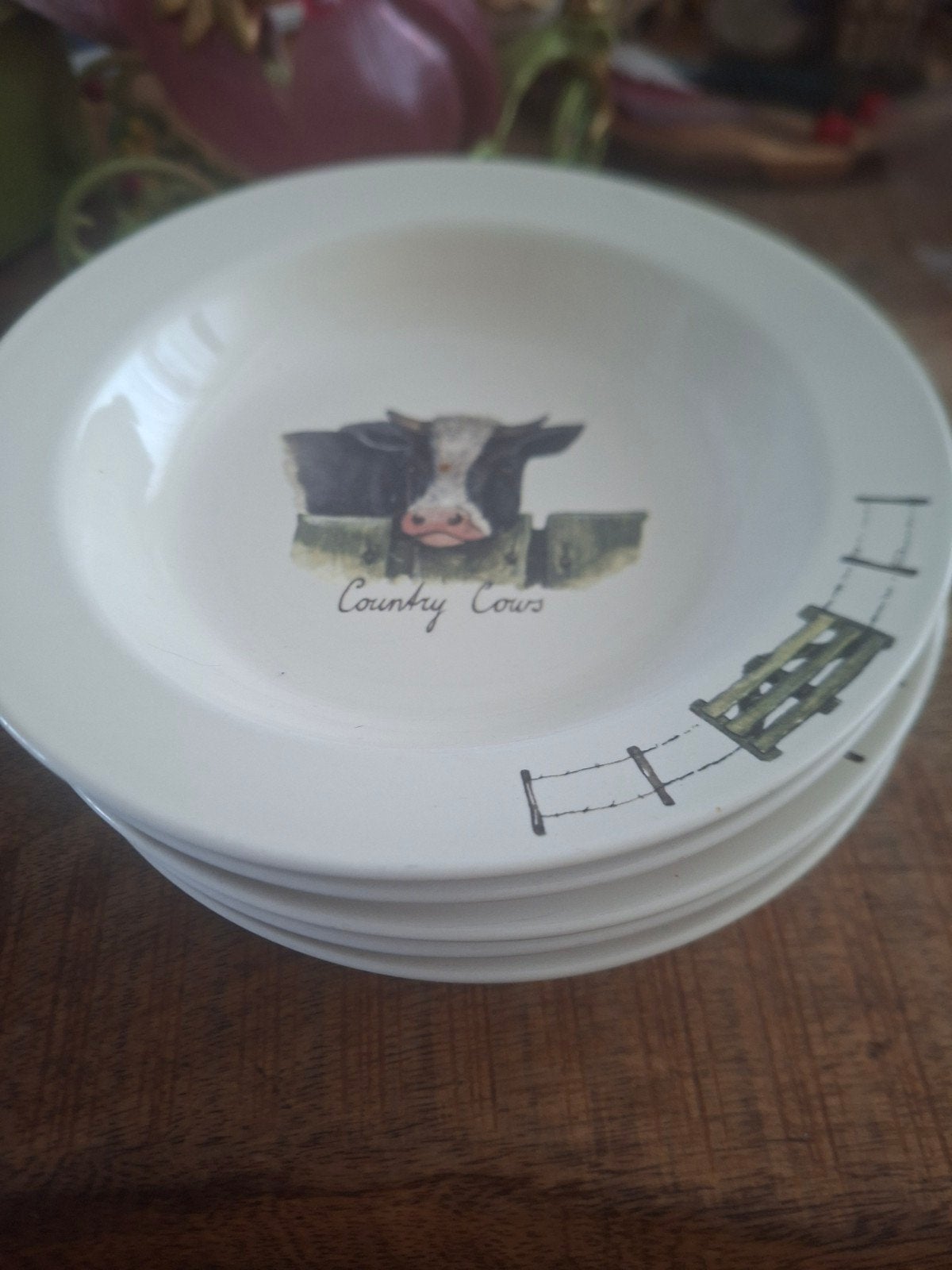 5 diepe borden  jet Country koe, Huis en Inrichting, Keuken | Servies, Overige merken, Ophalen of Verzenden, Zo goed als nieuw