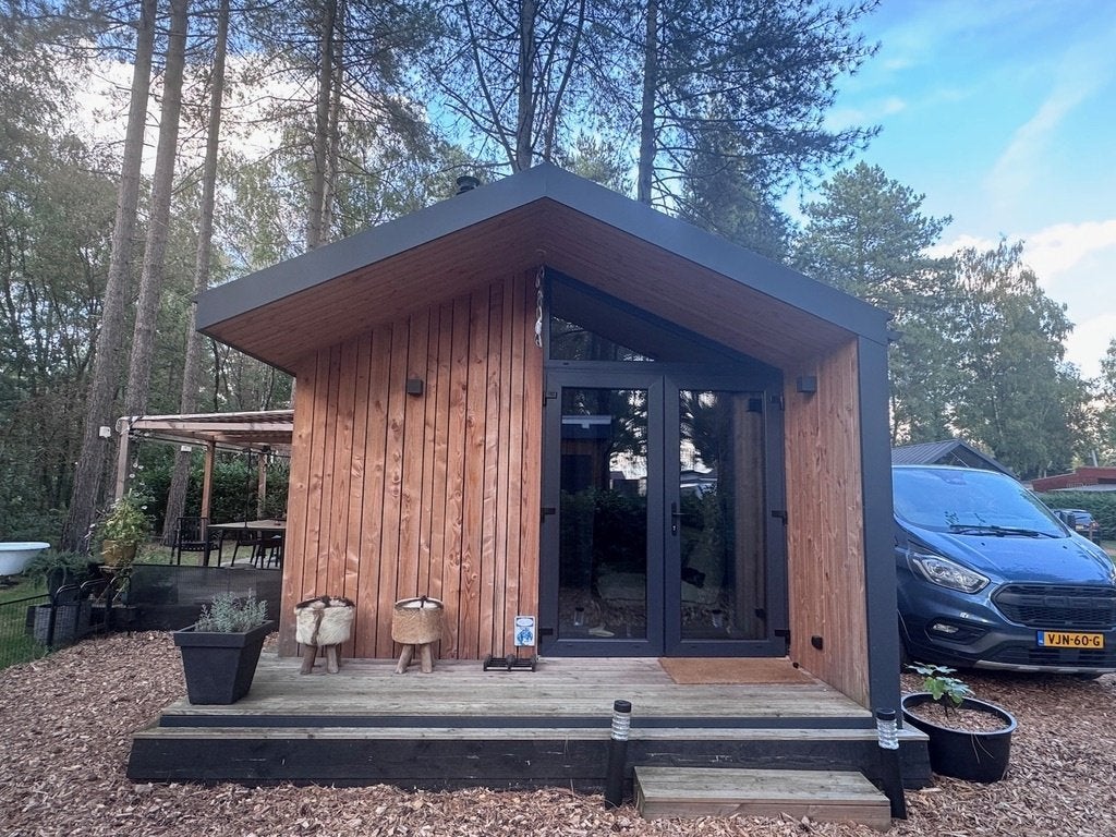 Lodge te koop op park Tulderheyde, In bos, Open haard, Recreatiepark, 1 slaapkamer