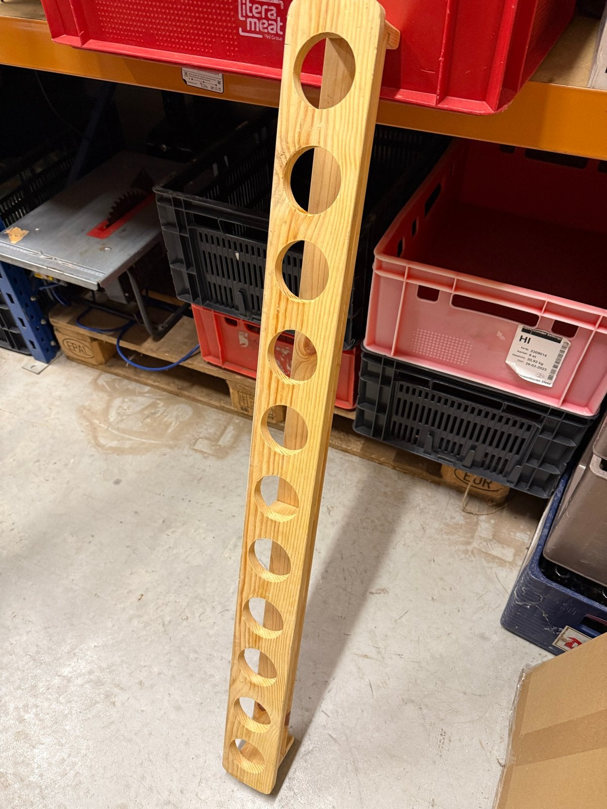 Houten meter bier plank voor 11glazen 5 stuks, Ophalen, Zo goed als nieuw, Overige merken