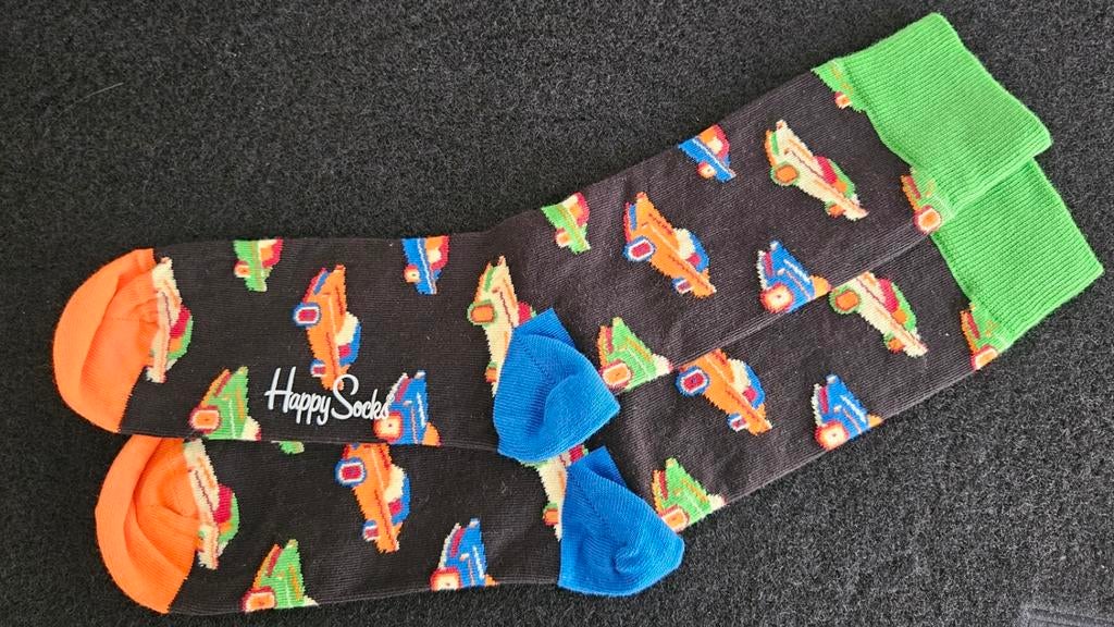 Happy Socks autos maat 42, Overige kleuren, Ophalen of Verzenden, Zo goed als nieuw, Maat 39 t/m 42