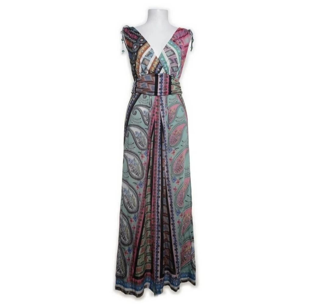Gigue Multicolor Maxi Jurk Maat 36, Kleding | Dames, Jurken, Gigue, Overige kleuren, Verzenden, Zo goed als nieuw