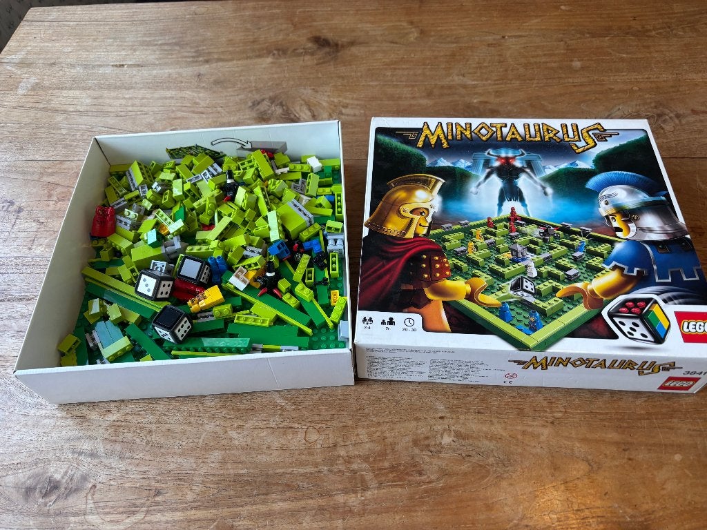 LEGO Minotaurus Bordspel 3841 overcompleet zie info, Een of twee spelers, Ophalen of Verzenden, Gebruikt, LEGO