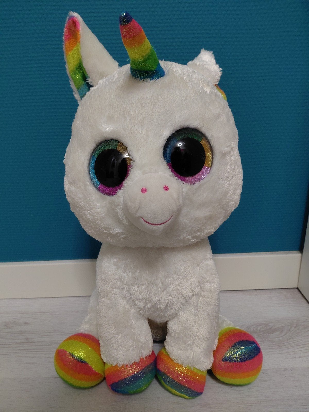 Mooie eenhoorn knuffel, 40 cm, zo goed als nieuw, Ophalen, Eenhoorn, Zo goed als nieuw, Middelgroot (20 tot 80 cm)