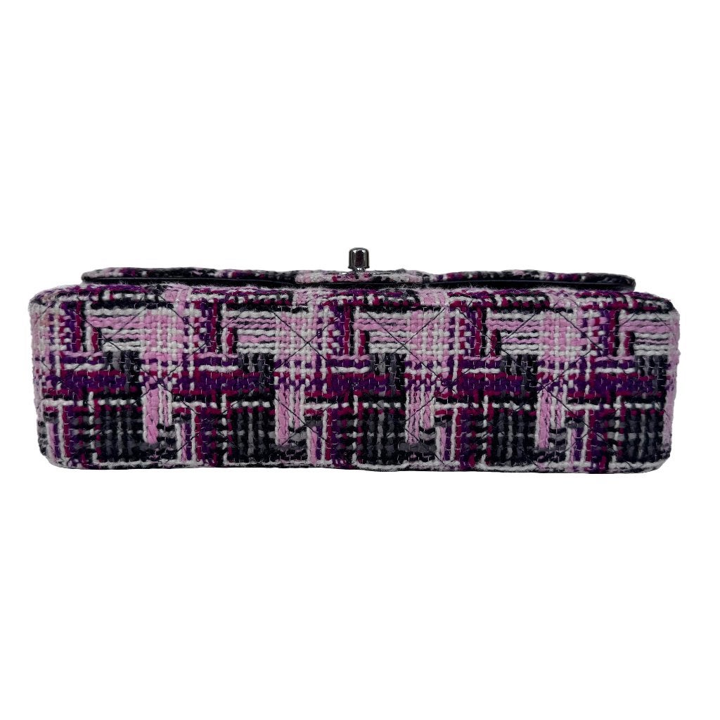 Chanel classic double flap tweed boucle tas 11.12 ruthenium image 9