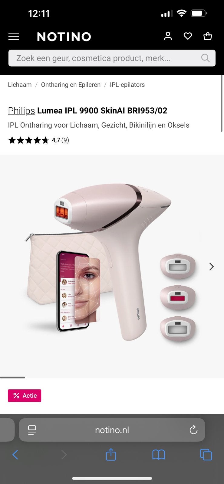 Phillips lumea laser, Ophalen of Verzenden, Zo goed als nieuw, Scheren en Epileren