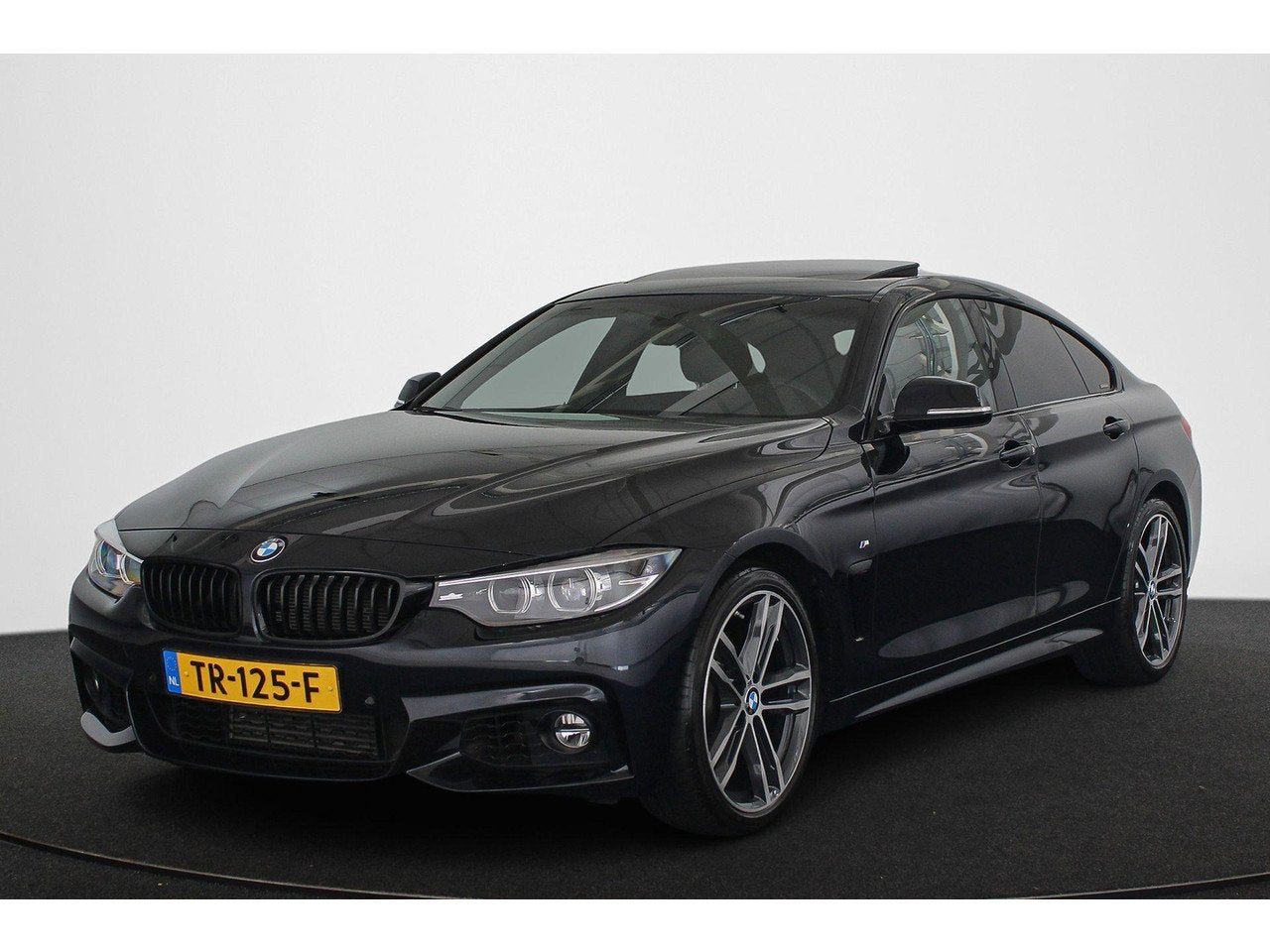 BMW 4 Serie Gran Coupé 418i High Executive M-Sport Schuifda, Automaat, Gebruikt, Zwart, Origineel Nederlands