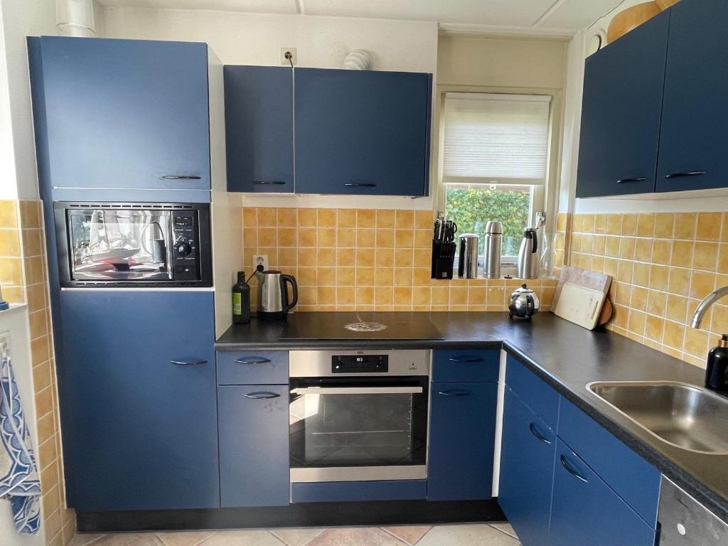 Complete keuken met apparatuur, Huis en Inrichting, Keuken | Complete keukens, Ophalen, Gebruikt, Blauw, Hoekkeuken