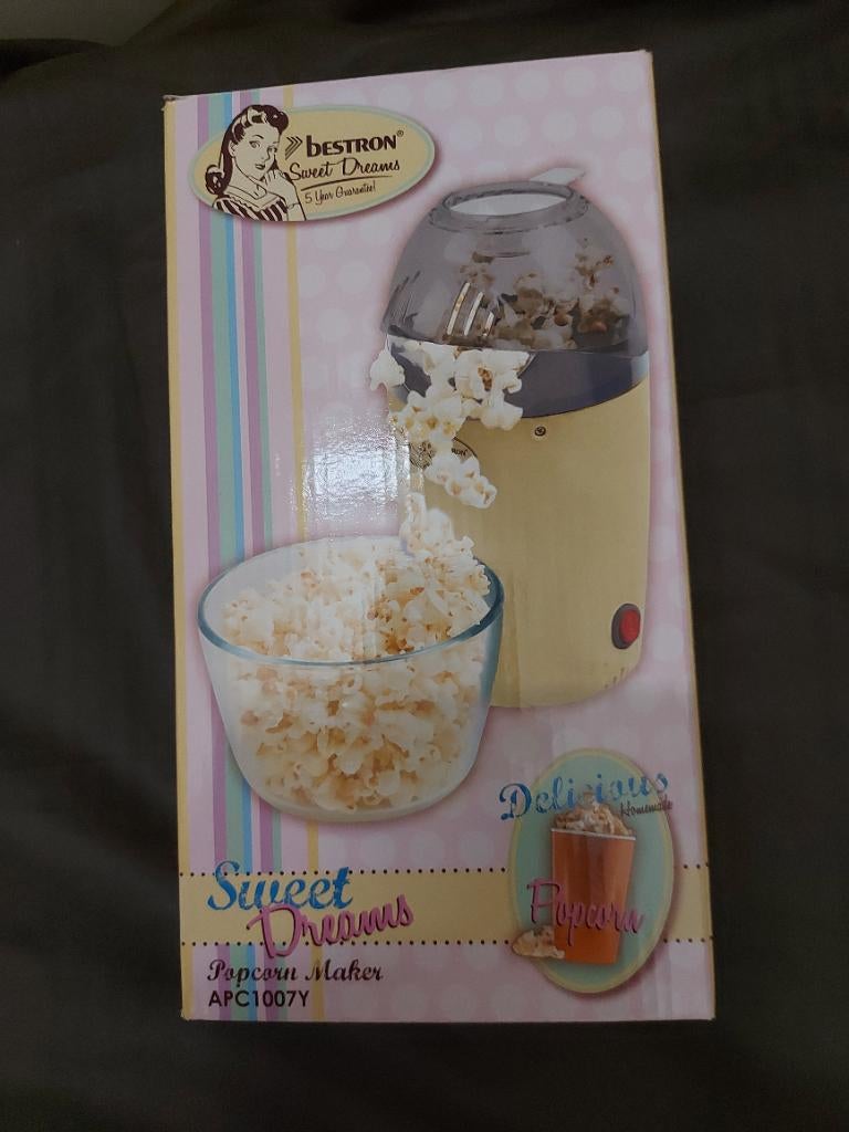 Popcorn machine, Huis en Inrichting, Keuken | Keukenbenodigdheden, Overige typen, Ophalen of Verzenden, Nieuw, Geel