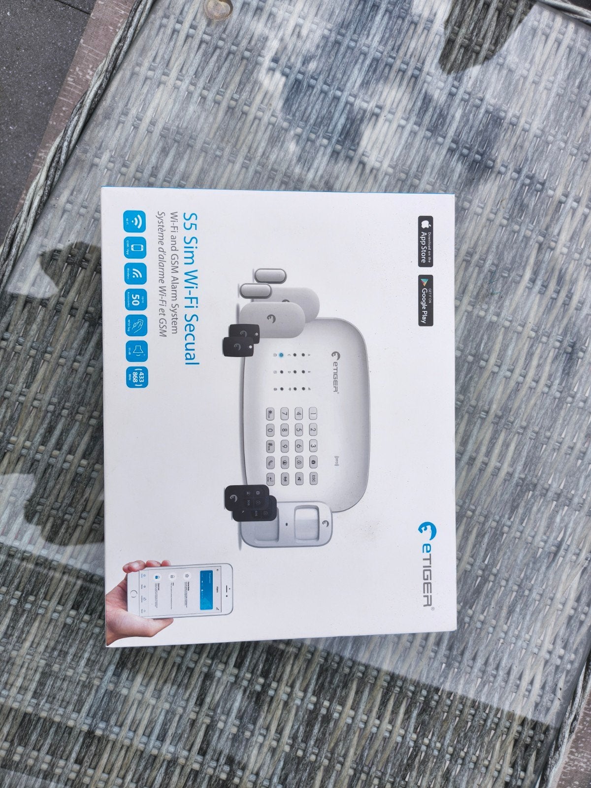 ETIGER S5 Sim Wi-Fi Secual Alarmsysteem, Doe-het-zelf en Verbouw, Alarmsystemen, Ophalen, Beweging, Draadloos, Nieuw