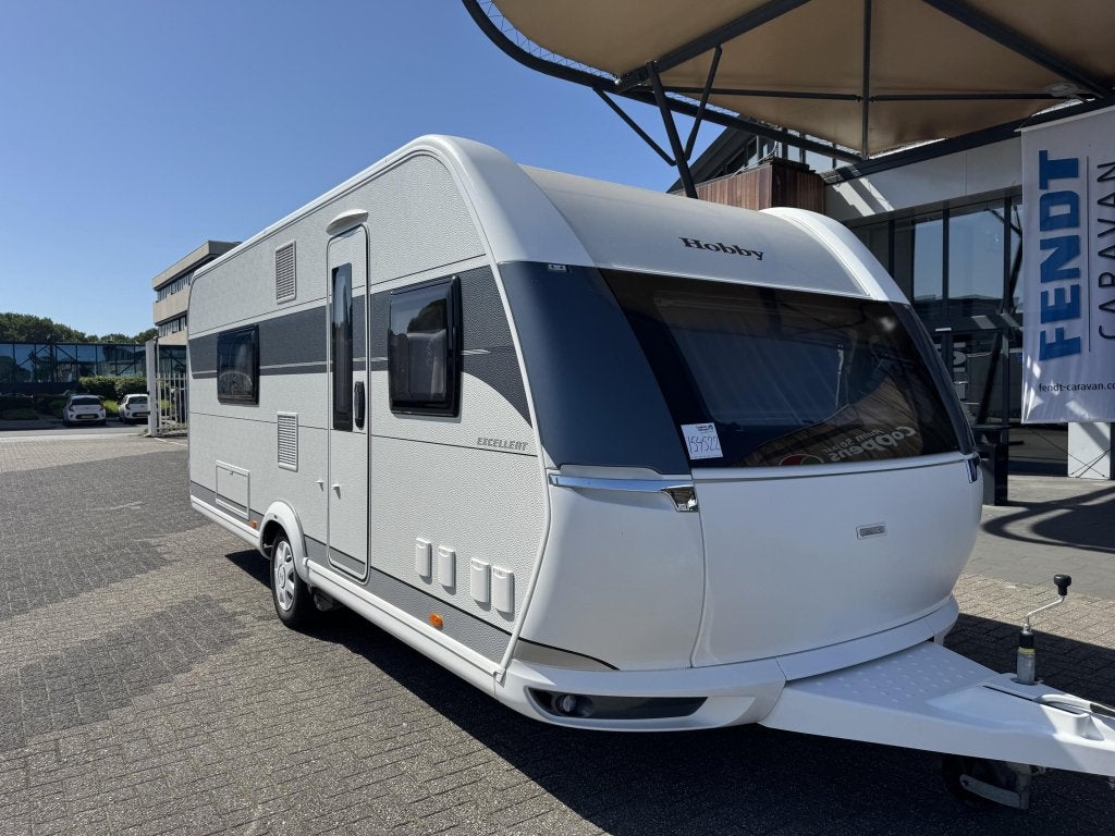 Hobby Excellent 560 WFU 2023 NIEUWE TENT + MOVER!, Standaardzit, Hobby, Schokbreker, Bedrijf