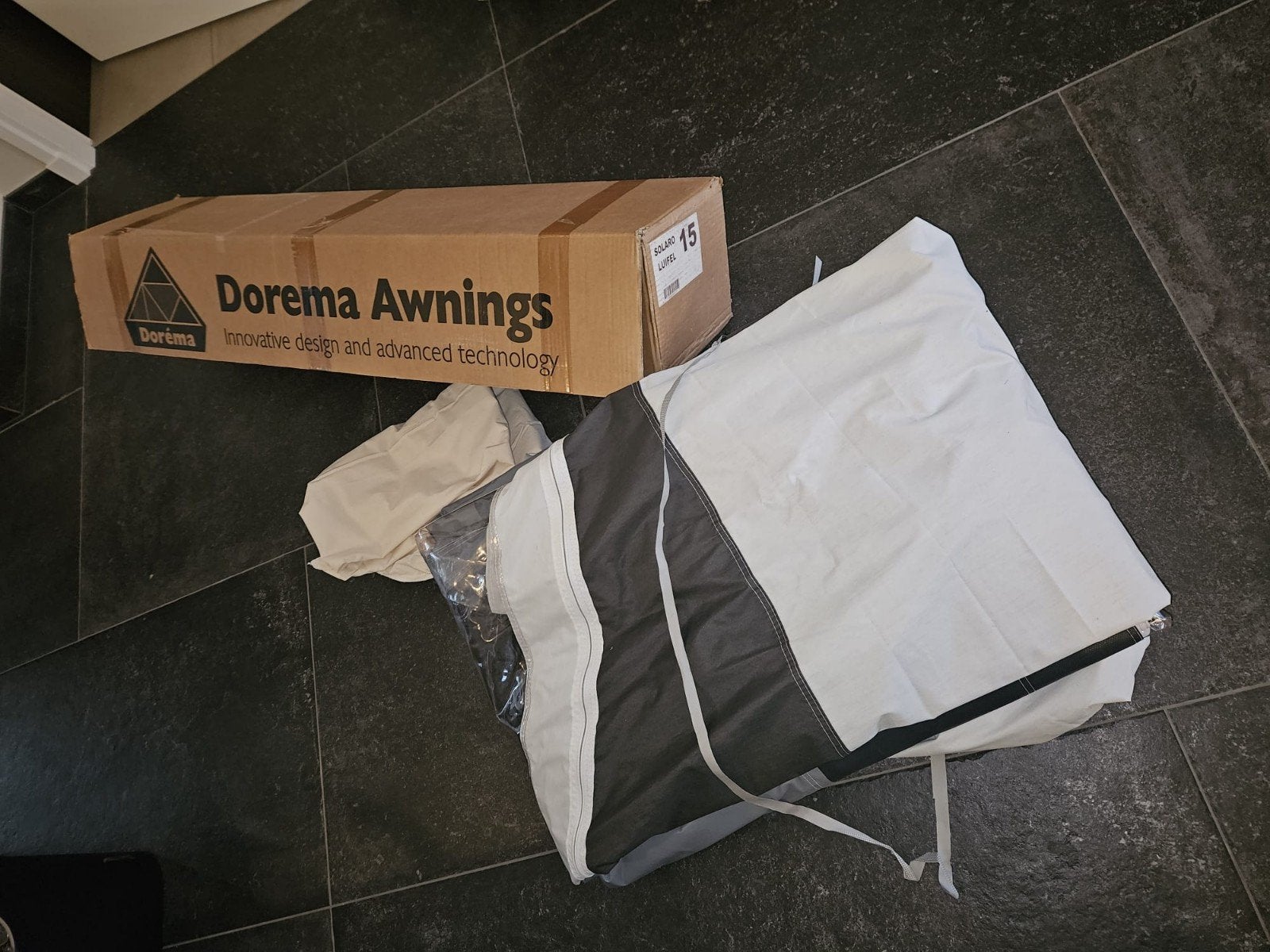 Dorema Solaro Luifel maat 15 - Nieuw in doos, Caravans en Kamperen, Voortenten en Luifels, Ophalen of Verzenden, Nieuw, Ten Cate All Season 240g/m2