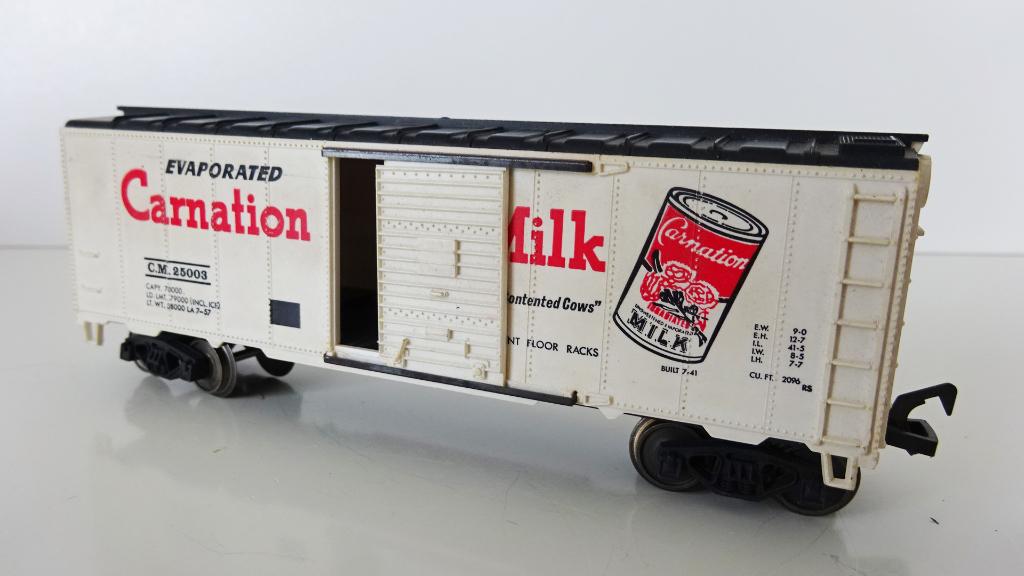 5810 Fleischmann H0 US Güterwagen C.M. 25003 Carnation Milk, Gebruikt, Gelijkstroom, Fleischmann, Wagon