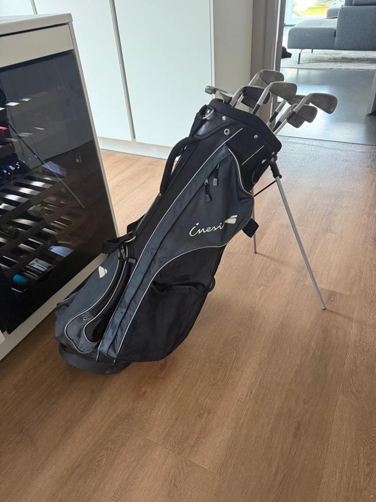 Beginnerset golf met standbag en rugzakhengsels, Sport en Fitness, Ophalen, Zo goed als nieuw, Set, Overige merken